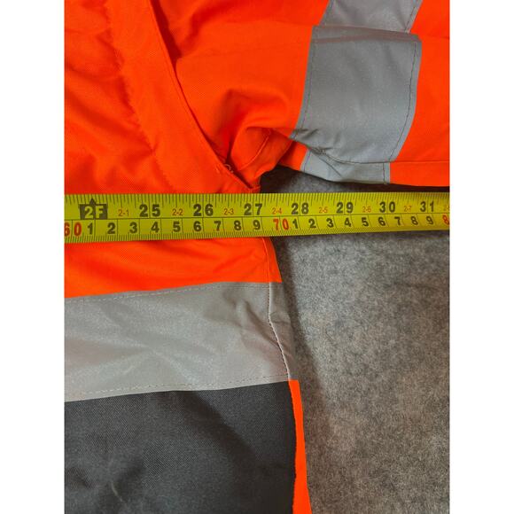 Men's ANSI Class 3 High Visibility Reflective Safety Jacket Orange/Black Size XL - Picture 15 of 16